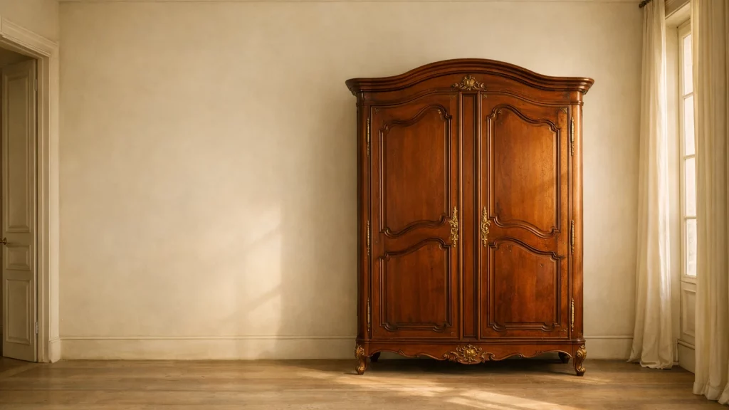Demeure ancienne, armoire en merisier restaurée, près de Asnières-sur-Seine