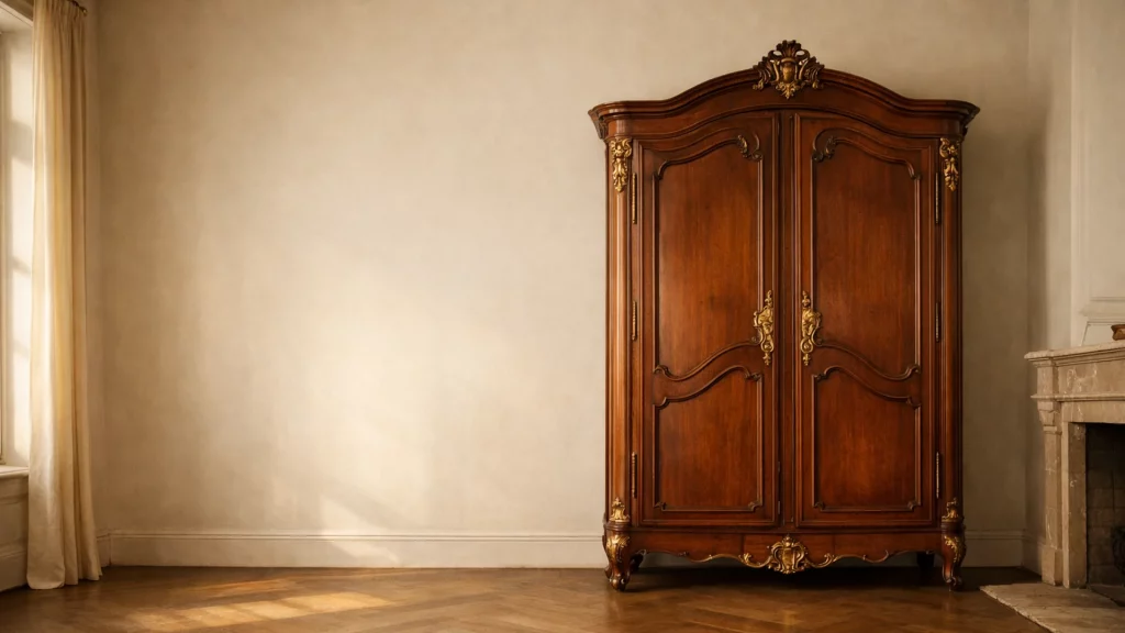 Demeure ancienne, armoire en merisier restaurée, près de Maisons-Laffitte