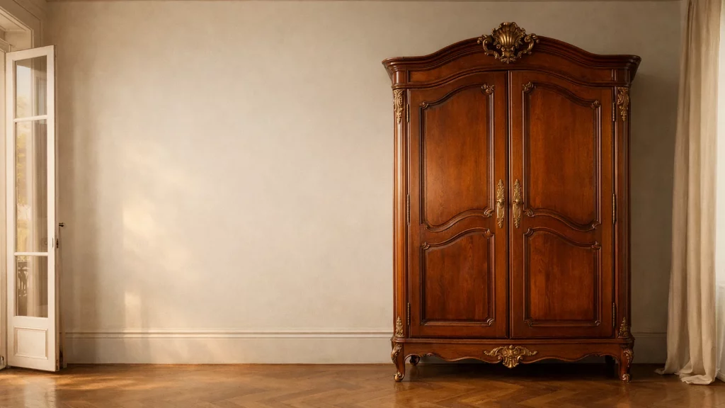 Demeure ancienne, armoire en merisier restaurée, près de Saint-Germain-en-Laye